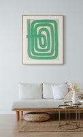 Green Lines #1 - Modern Abstract Art Print
