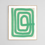 Green Lines #2 - Modern Abstract Art Print