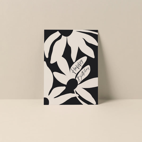 Happy Birthday (Floral) - Blank Card