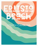Destination: Edisto Beach, South Carolina - Modern Typography Art Print