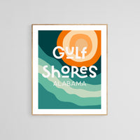 Destination: Gulf Shores, Alabama - Modern Typography Art Print