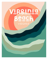 Destination: Virginia Beach, Virginia  - Modern Typography Art Print