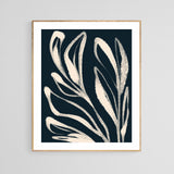Navy Botanical #1 - Modern Floral Art Print
