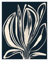 Navy Botanical #2 - Modern Floral Art Print