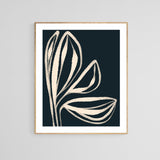 Navy Botanical #3 - Modern Floral Art Print