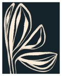 Navy Botanical #3 - Modern Floral Art Print
