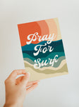 Pray For Surf - Blank Note Card