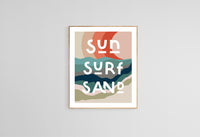 Sun, Surf, Sand - Modern Art Print