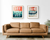 Sun, Surf, Sand - Modern Art Print