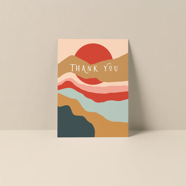 Thank You (Mountain Sunshine) - Blank Note Card