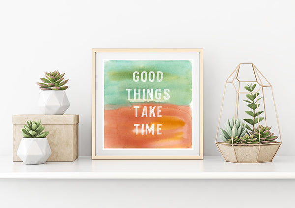 Take Time Watercolor Print