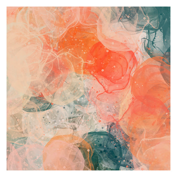 Coral and Stone - Abstract Art Print