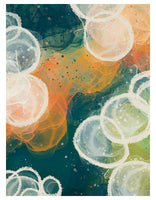 Sea and Citrus - Abstract Art Print