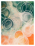 Tangerine and Moss - Abstract Art Print