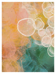 Peach and Turquoise - Abstract Art Print