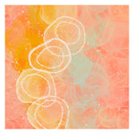 Coral and Goldenrod- Abstract Art Print