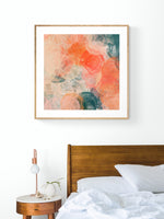 Coral and Stone - Abstract Art Print