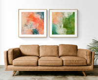 Sea and Rose - Abstract Art Print