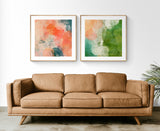Sea and Rose - Abstract Art Print