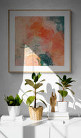 Coral and Stone - Abstract Art Print