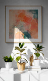 Coral and Stone - Abstract Art Print