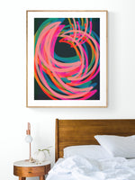 Rainbow Moon - Modern Art Print