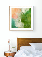 Sea and Rose - Abstract Art Print